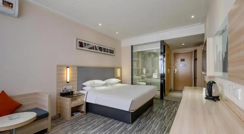 Bed in JTOUR Inn Yizhou Hechi College Pedestrian Street