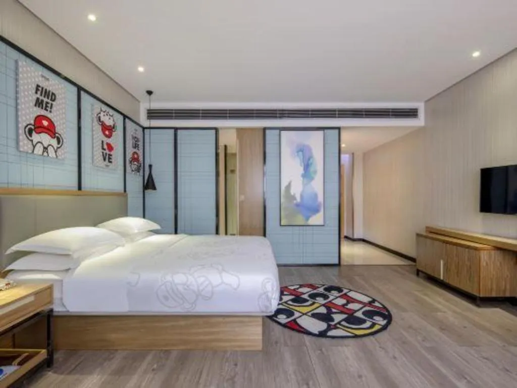Bed in JTOUR Inn Yizhou Hechi College Pedestrian Street