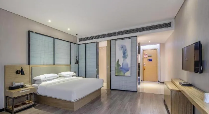 Bed in JTOUR Inn Yizhou Hechi College Pedestrian Street