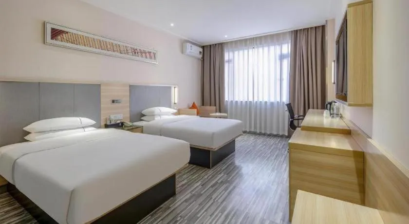 Bed in JTOUR Inn Yizhou Hechi College Pedestrian Street