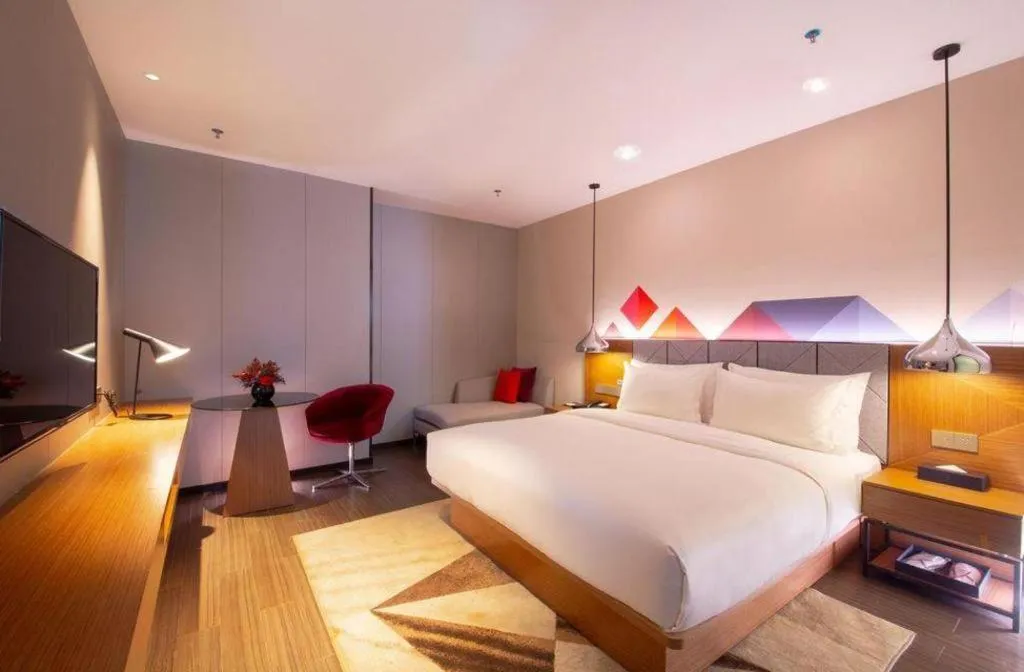 Bed in Borrman Hotel Zhanjiang Xuwen Port Terminal