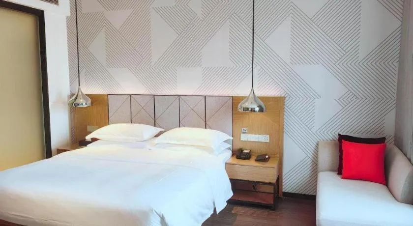 Bed in Borrman Hotel Zhanjiang Xuwen Port Terminal