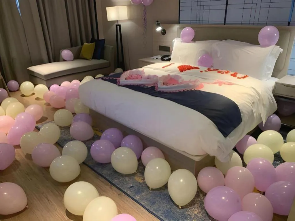 Bed in Echarm Hotel Liuzhou High-speed Railway Station