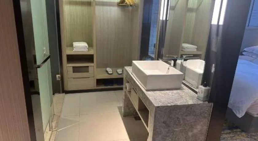 Bed in Echarm Hotel Liuzhou High-speed Railway Station