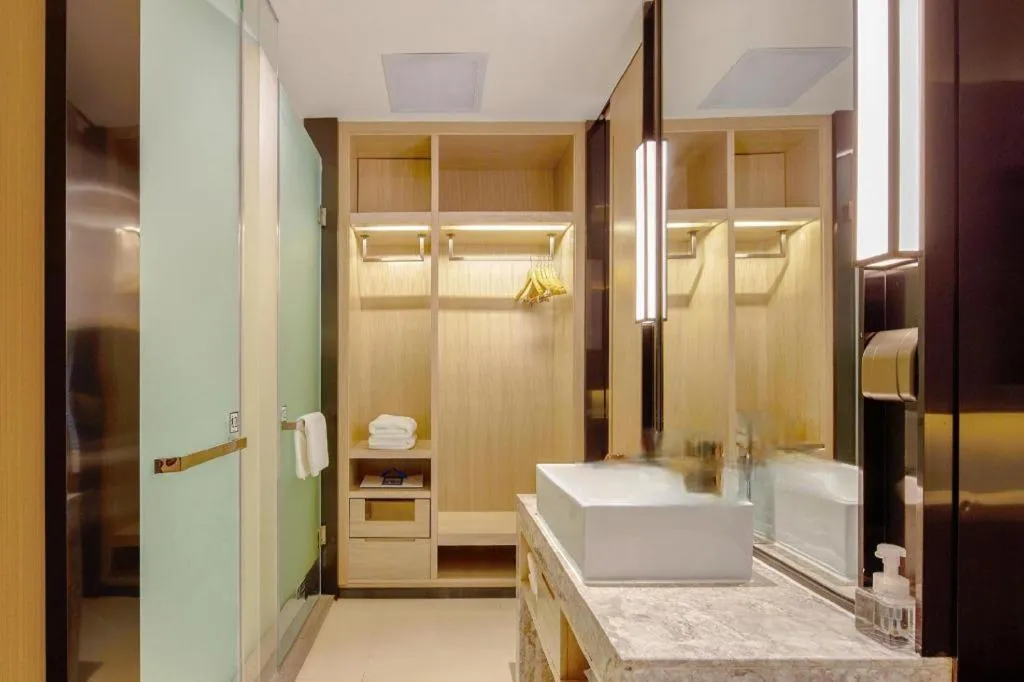 Bed in Echarm Hotel Liuzhou High-speed Railway Station