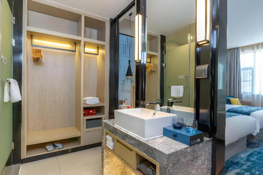 Bed in Echarm Hotel Nanning Qingxiu Mountain