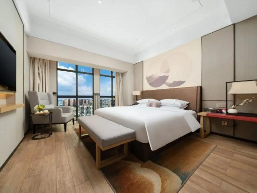 Bed in Echeng Hotel Nanning Jiangnan Wanda Baisha Avenue