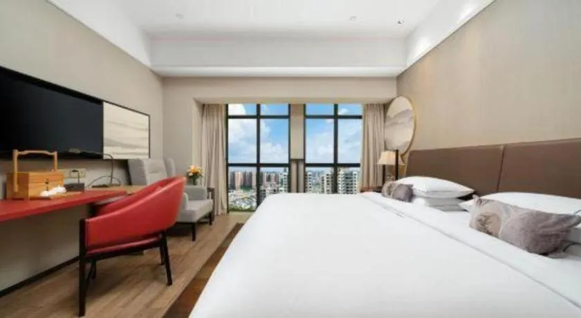 Bed in Echeng Hotel Nanning Jiangnan Wanda Baisha Avenue