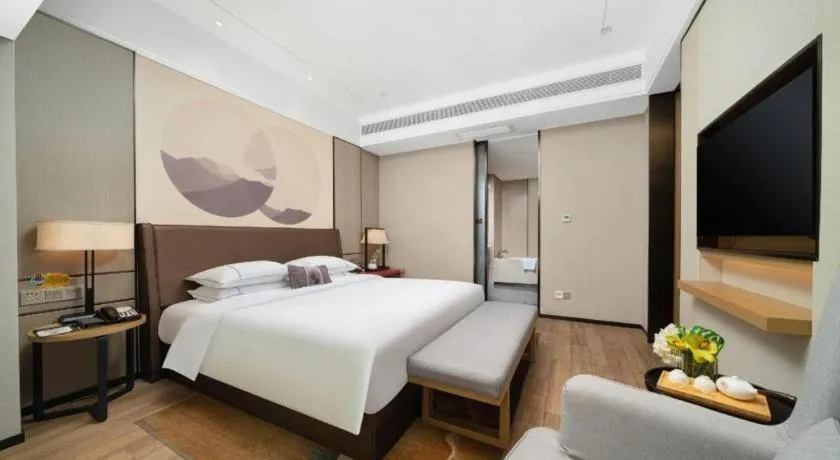 Bed in Echeng Hotel Nanning Jiangnan Wanda Baisha Avenue
