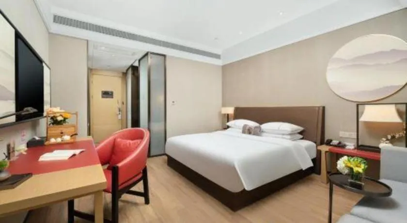 Bed in Echeng Hotel Nanning Jiangnan Wanda Baisha Avenue