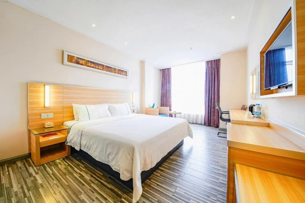 Bed in City Comfort Inn Wuhan University Guangbutun Metro Station