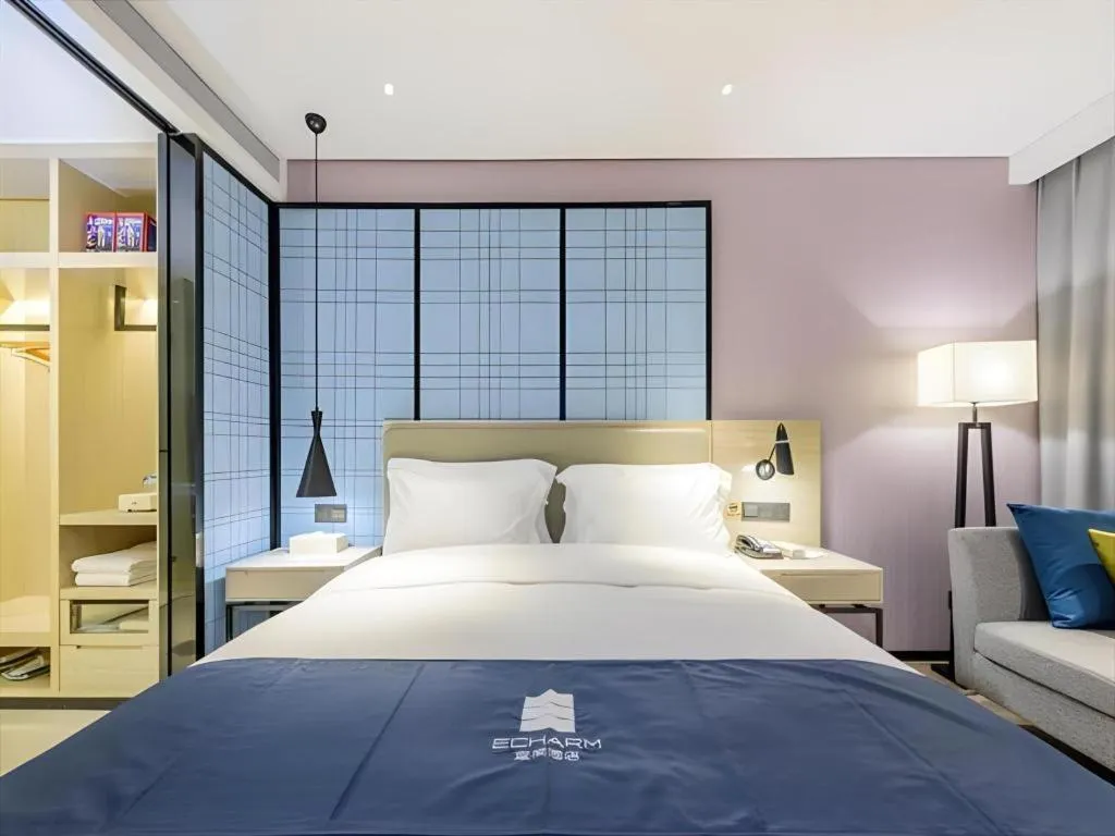 Bed in Echarm Hotel Nanning Baisha Avenue Tingjiang Interchange BBK