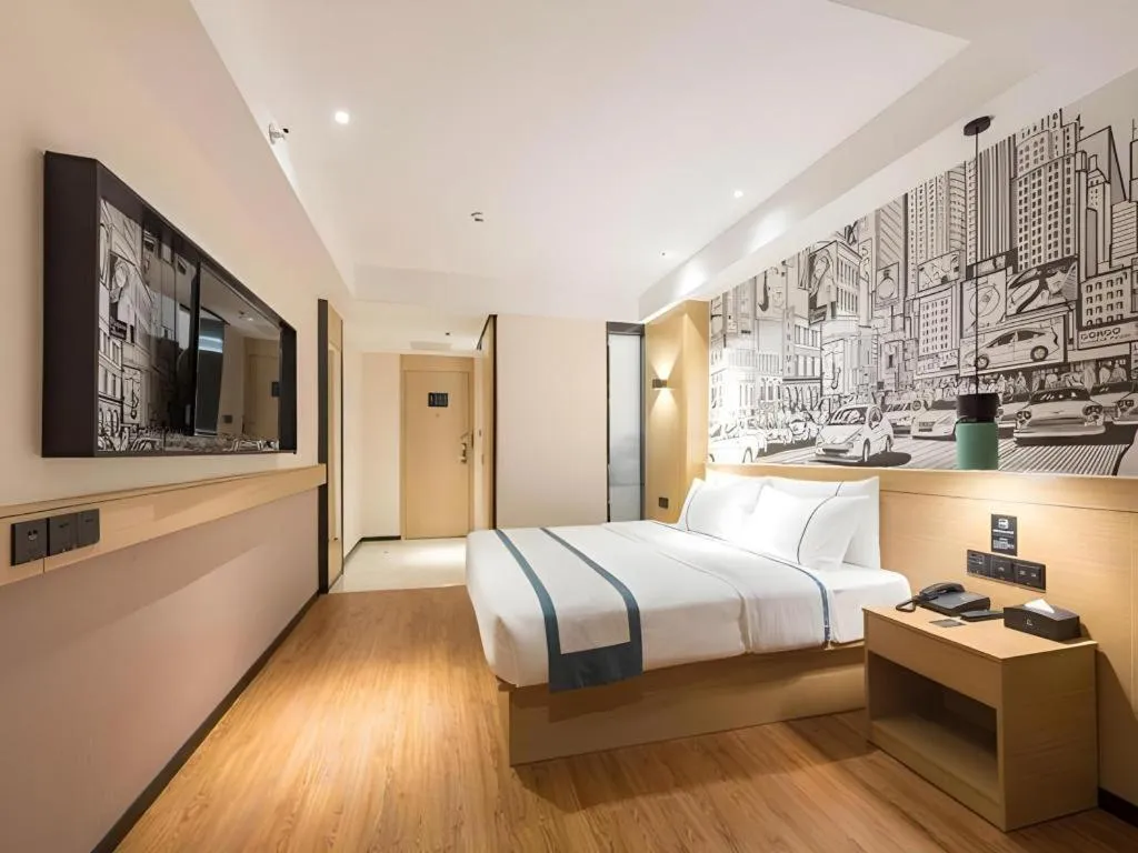 Bed in City Comfort Inn Guangzhou Liwan Zengjiao Jushu Metro Station