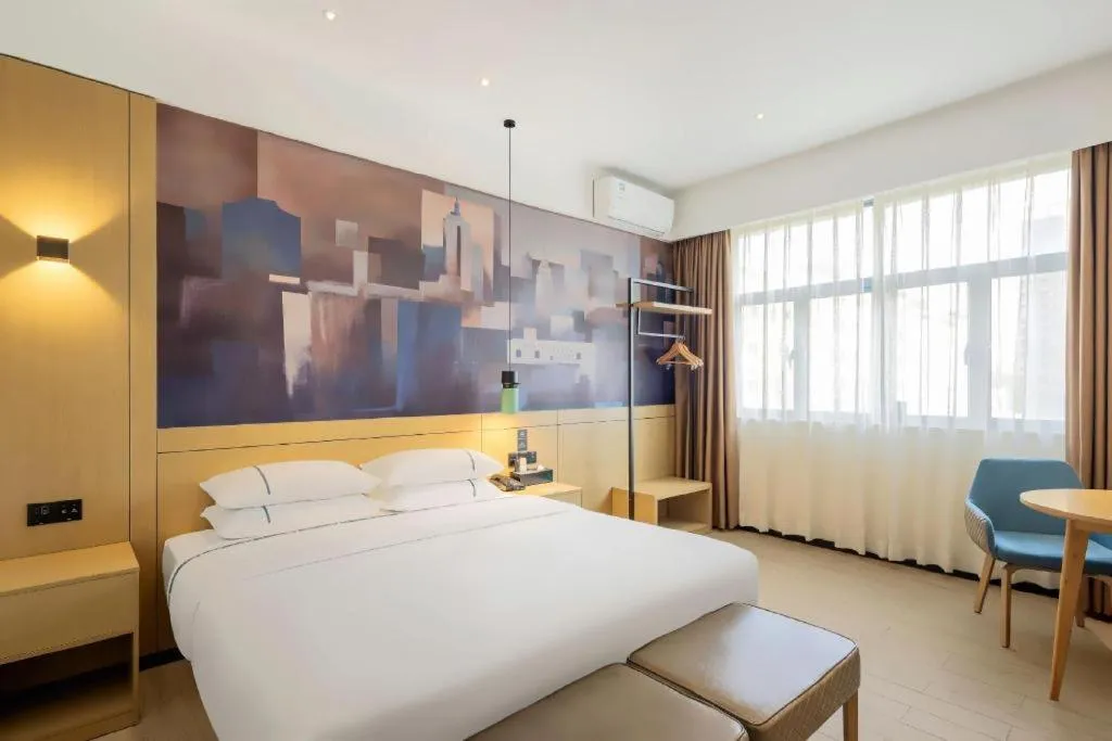 Bed in City Comfort Inn Guangzhou Liwan Zengjiao Jushu Metro Station