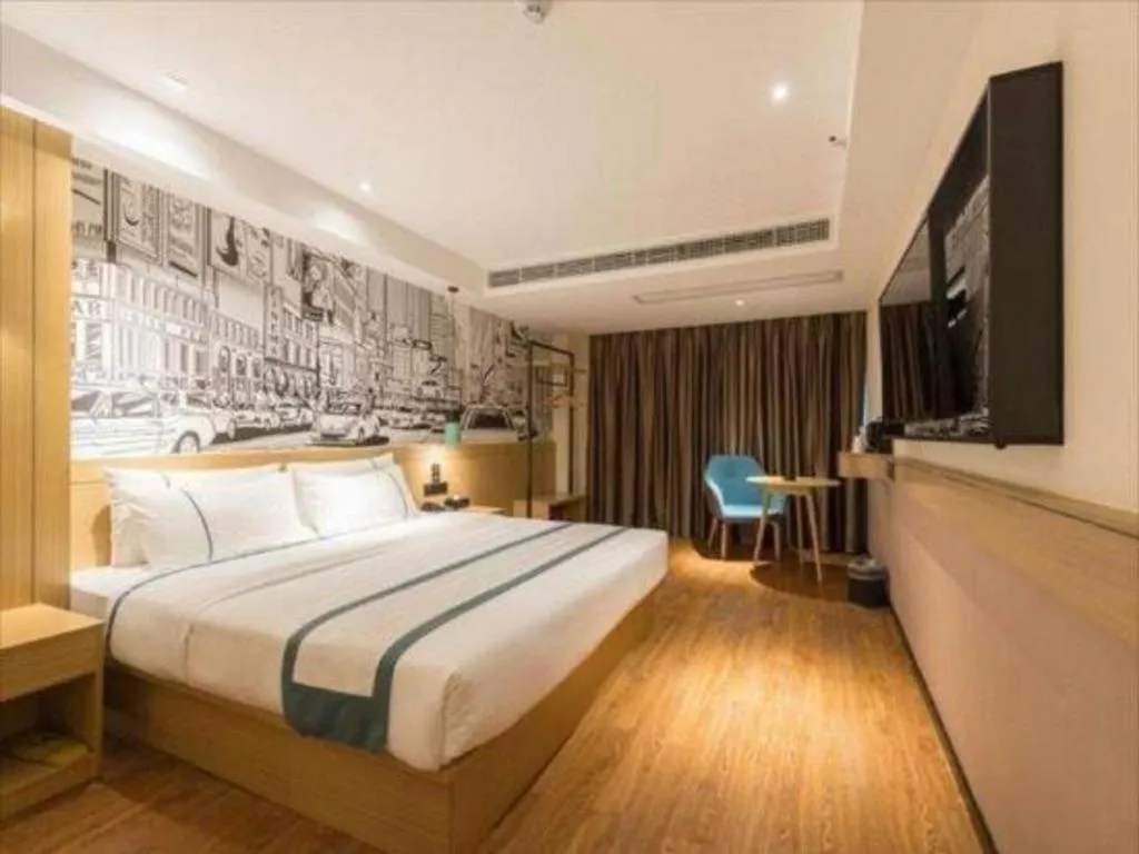 Bed in City Comfort Inn Guangzhou Liwan Zengjiao Jushu Metro Station