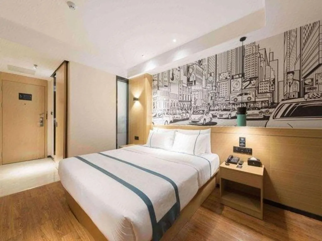 Bed in City Comfort Inn Guangzhou Liwan Zengjiao Jushu Metro Station