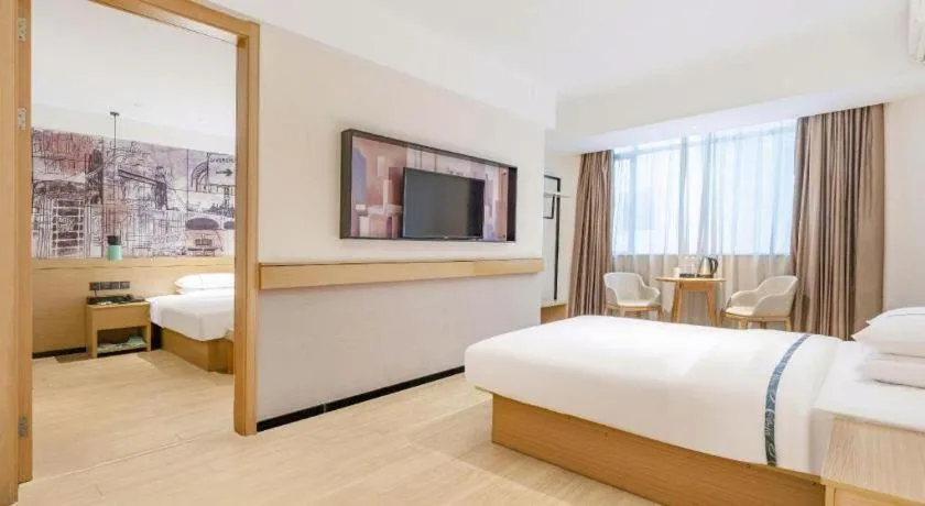 Bed in City Comfort Inn Guangzhou Liwan Zengjiao Jushu Metro Station
