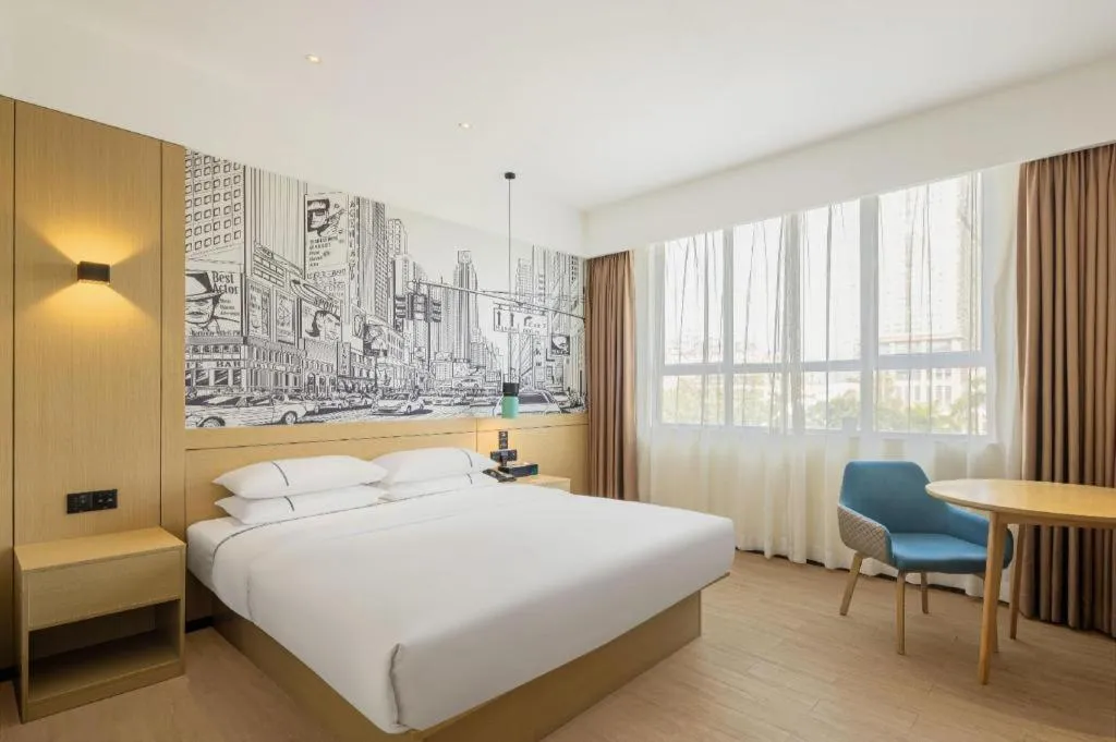 Bed in City Comfort Inn Guangzhou Jiahe Wanggang Metro Station Police Academy Changhong