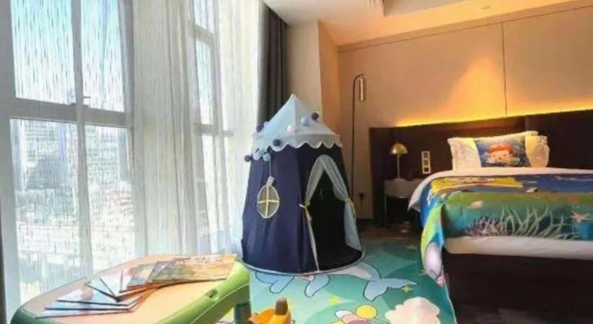 Bed in Echarm Plus Hotel Changsha High-speed Railway South Station Desiqin