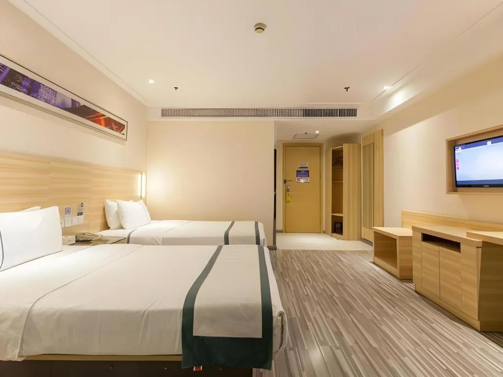 Bed in City Comfort Inn Wuhan Wangjiawan Longyangcun Metro Station