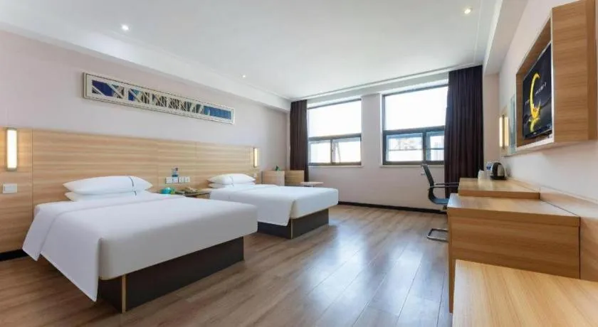 Bed in City Comfort Inn Wuhan Wangjiawan Longyangcun Metro Station