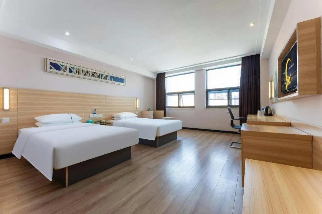 Bed in City Comfort Inn Wuhan Wangjiawan Longyangcun Metro Station