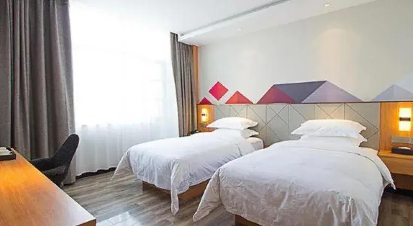 Bed in Borrman Hotel Jingzhou Jiangjin West Road Wanda Plaza Fantawild Bed in Borrman Hotel Jingzhou Jiangjin West Road Wanda Plaza Fantawild