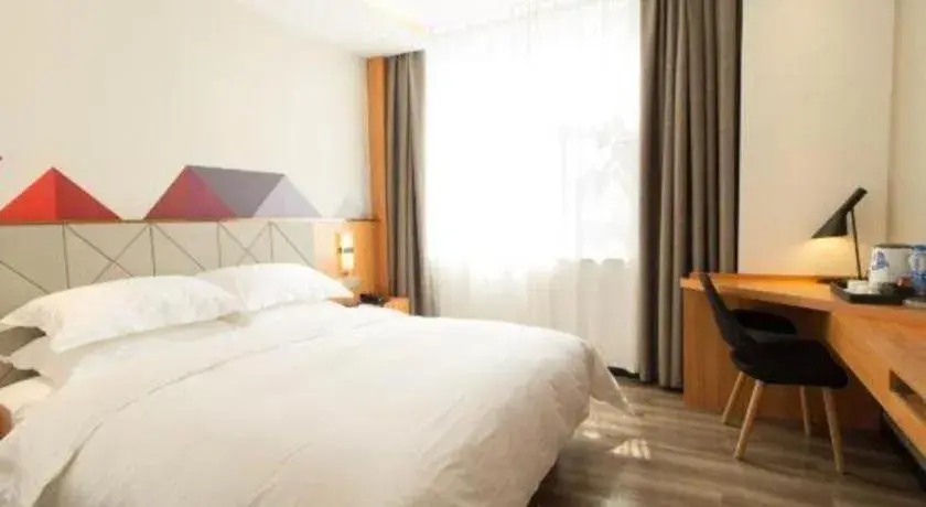 Bed in Borrman Hotel Jingzhou Jiangjin West Road Wanda Plaza Fantawild Bed in Borrman Hotel Jingzhou Jiangjin West Road Wanda Plaza Fantawild