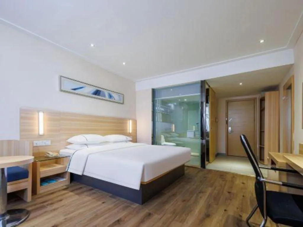 Bed in City Comfort Inn Wuhan Hongshan District Baishazhou Huangjiahu University Town