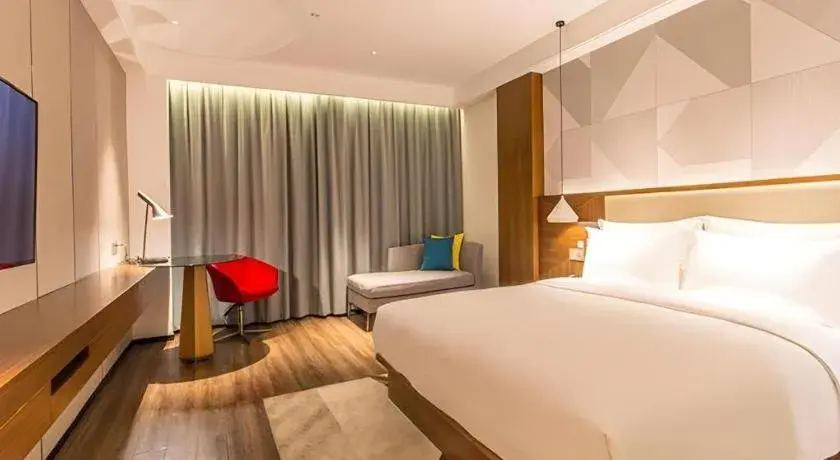 Bed in Borrman Hotel Nanning Beihu Bei Road Metro Station Bed in Borrman Hotel Nanning Beihu Bei Road Metro Station