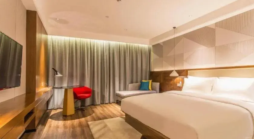 Bed in Borrman Hotel Nanning Beihu Bei Road Metro Station Bed in Borrman Hotel Nanning Beihu Bei Road Metro Station