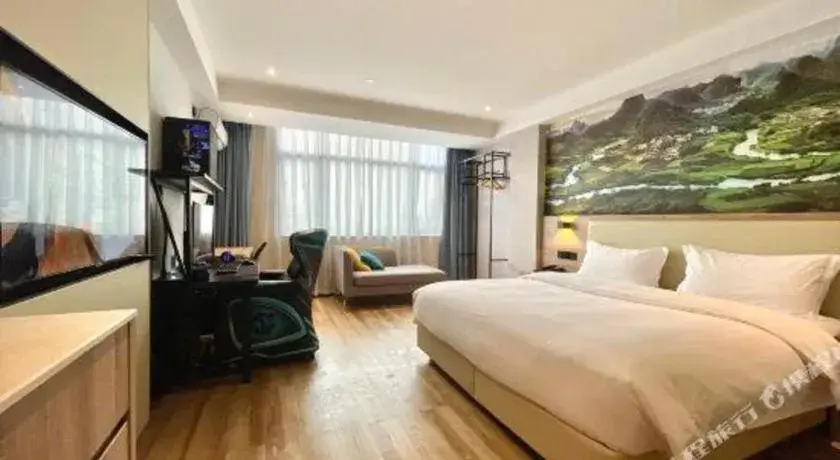 Bed in Borrman Hotel Nanning Beihu Bei Road Metro Station Bed in Borrman Hotel Nanning Beihu Bei Road Metro Station