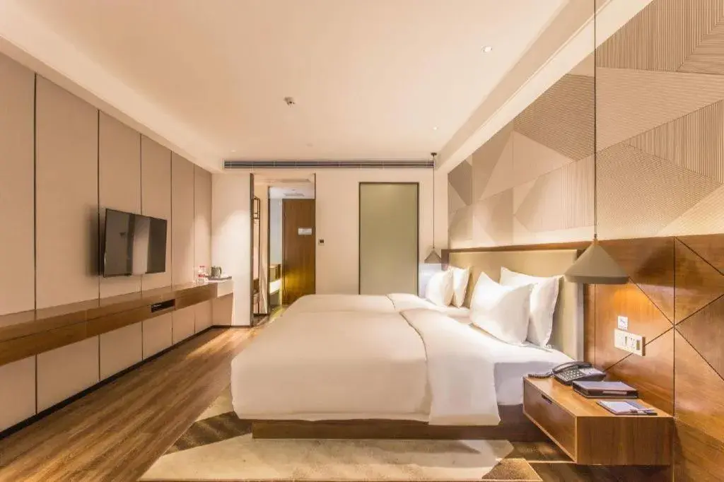 Bed in Borrman Hotel Nanning Beihu Bei Road Metro Station Bed in Borrman Hotel Nanning Beihu Bei Road Metro Station