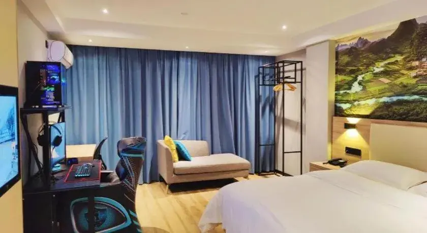 Bed in Borrman Hotel Nanning Beihu Bei Road Metro Station Bed in Borrman Hotel Nanning Beihu Bei Road Metro Station