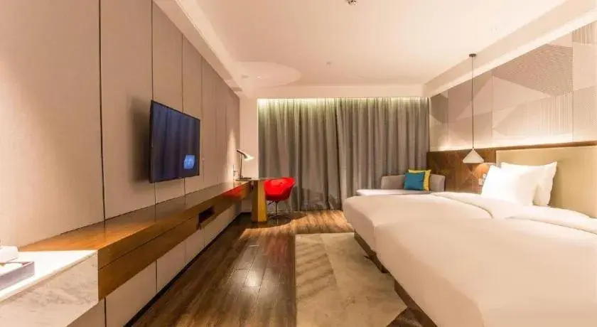 Bed in Borrman Hotel Nanning Beihu Bei Road Metro Station Bed in Borrman Hotel Nanning Beihu Bei Road Metro Station