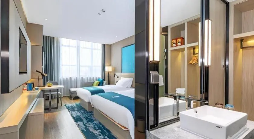 Bed in Echarm Hotel Guilin Zhongshan Zhong Road Liangjiang Sihu