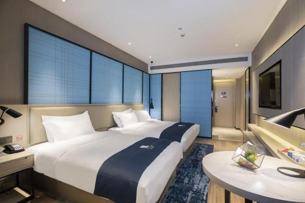 Bed in Echarm Hotel Guilin Zhongshan Zhong Road Liangjiang Sihu