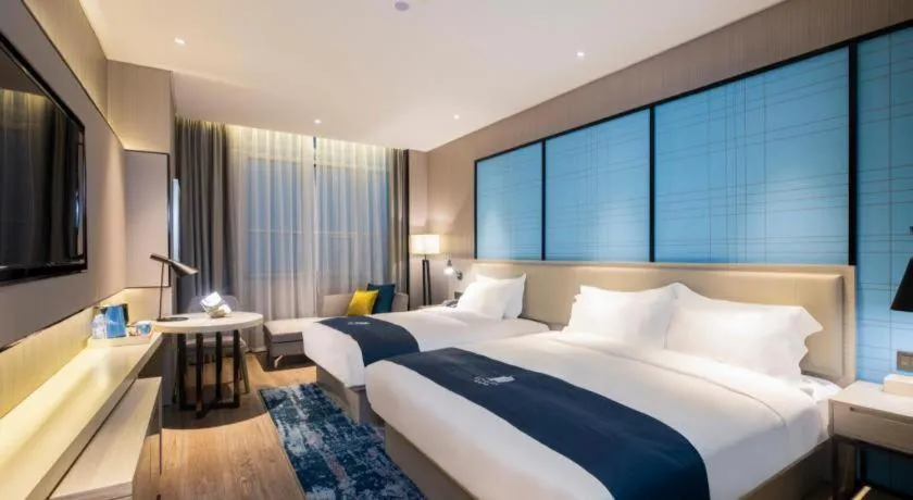 Bed in Echarm Hotel Guilin Zhongshan Zhong Road Liangjiang Sihu