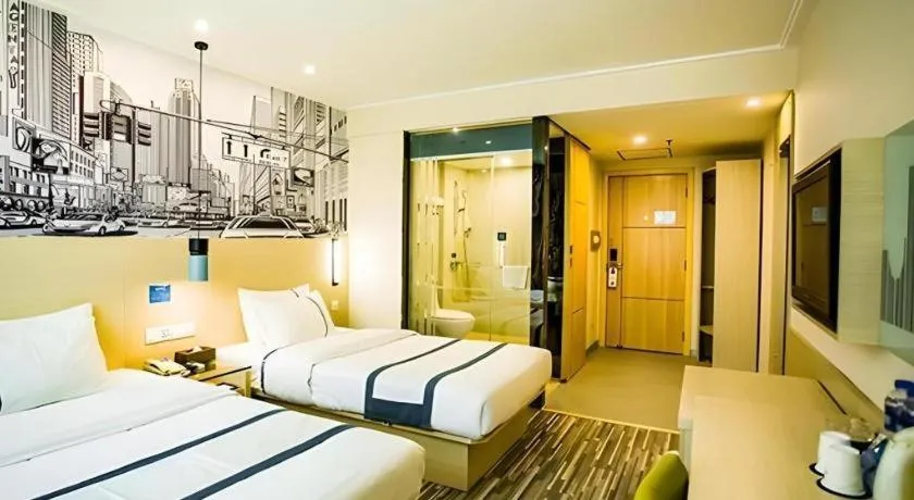 Bed in City Comfort Inn Guangzhou Dashi Metro Station Zoo Main Branch