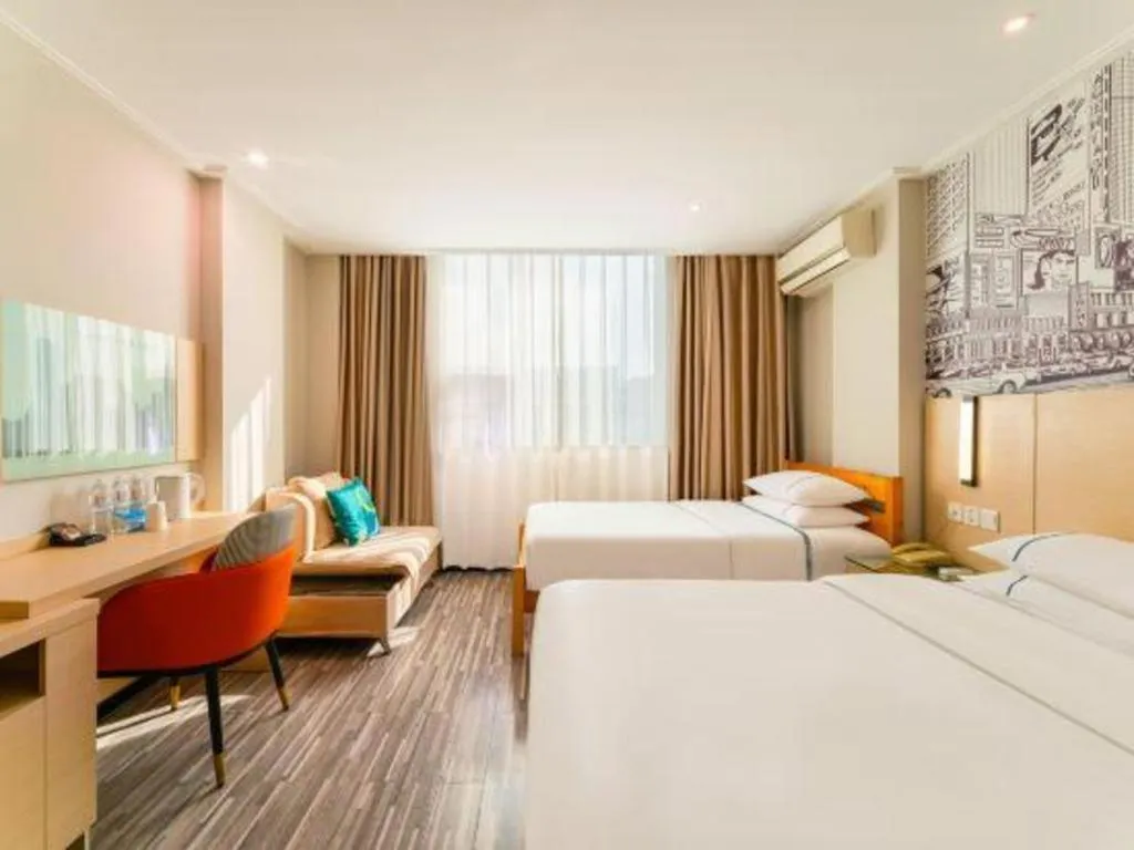 Bed in City Comfort Inn Guangzhou Dashi Metro Station Zoo Main Branch