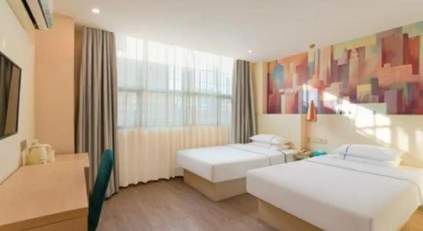 Bed in City Comfort Inn Guangzhou Dashi Metro Station Zoo Main Branch