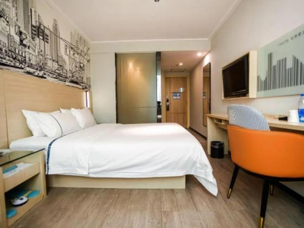 Bed in City Comfort Inn Guangzhou Dashi Metro Station Zoo Main Branch