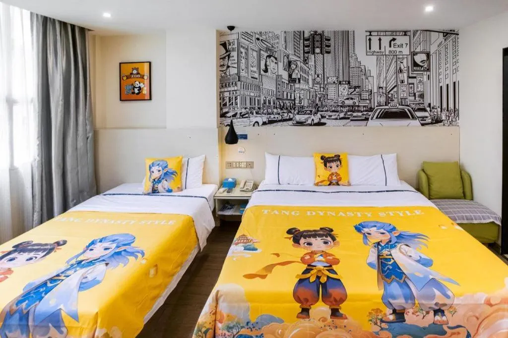 Bed in City Comfort Inn Guangzhou Dashi Metro Station Zoo Main Branch