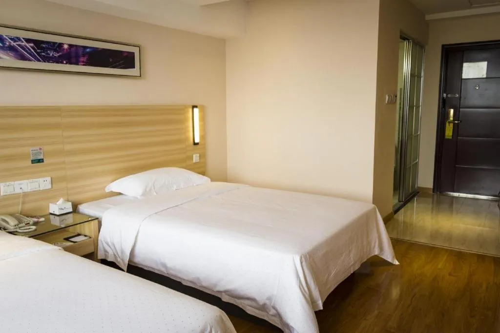 Bed in Jtour Inn Wuhan Hankou Railway East Plaza