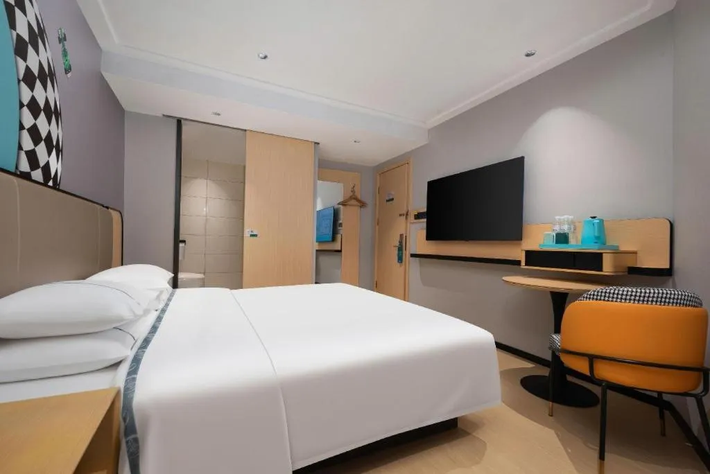 Bed in City Comfort Inn Wuhan Dongwu Avenue Light Rail Station