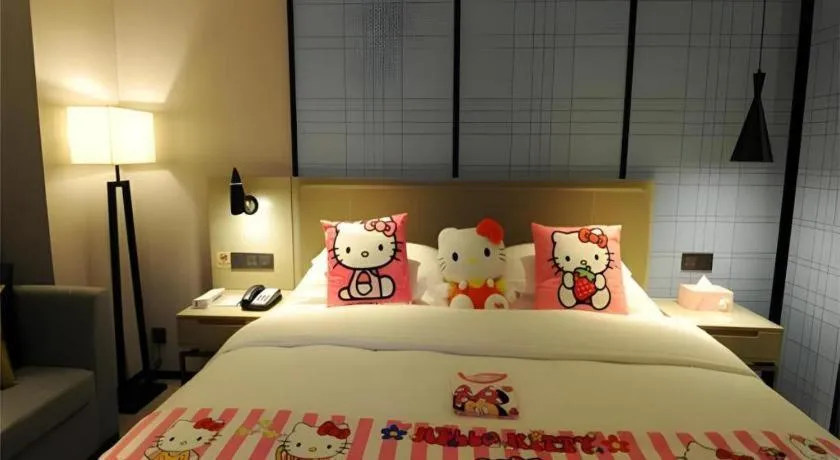 Bed in Echarm Hotel Nanning Chaoyang Square River View