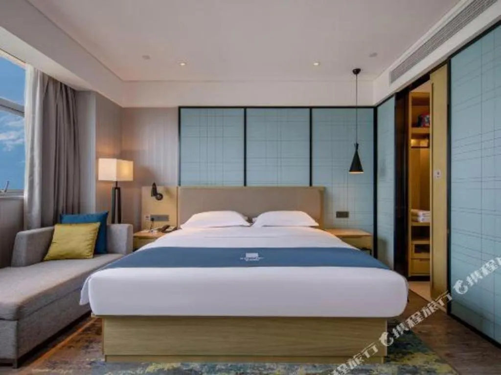 Bed in Echarm Hotel Nanning Chaoyang Square River View