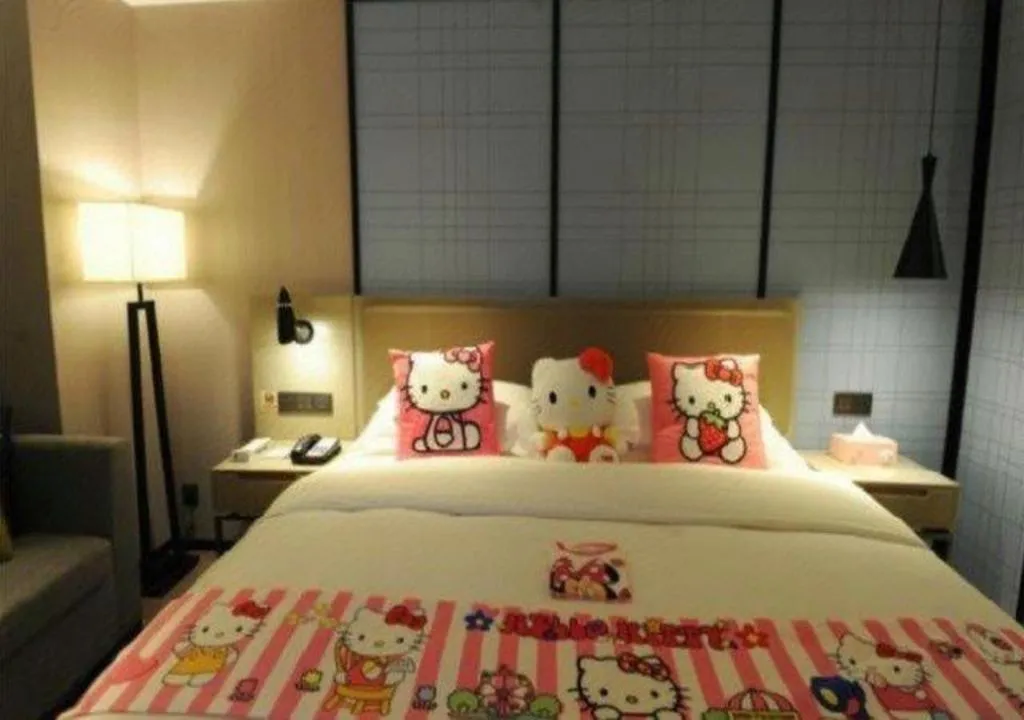 Bed in Echarm Hotel Nanning Chaoyang Square River View