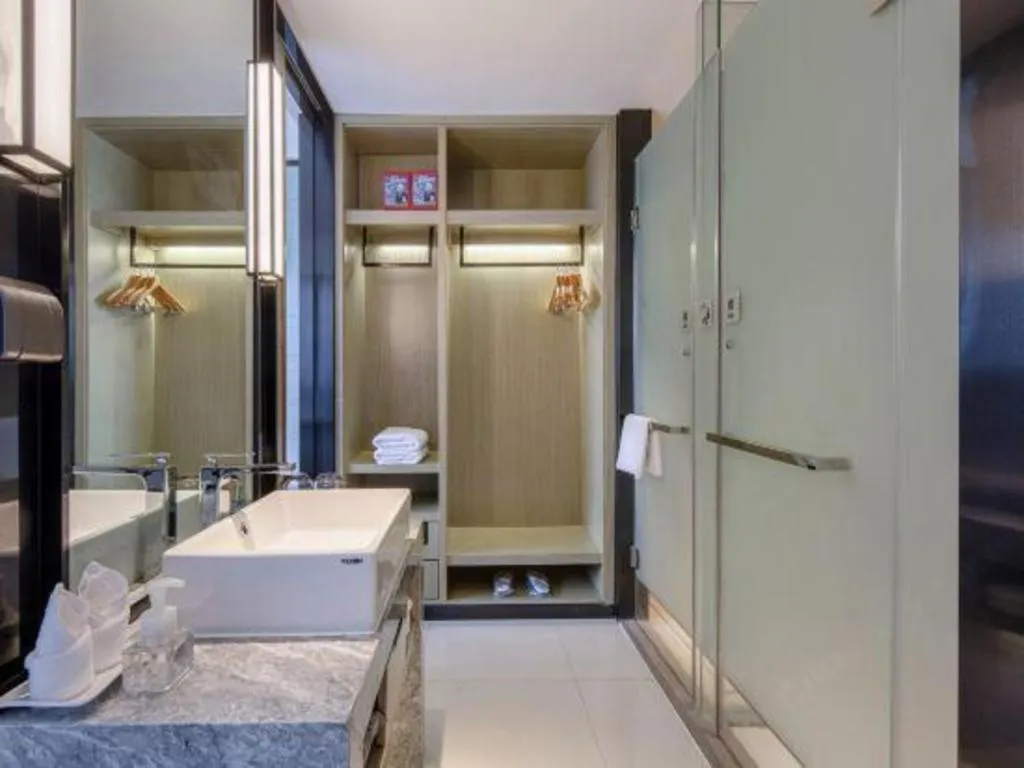 Bed in Echarm Hotel Nanning Chaoyang Square River View