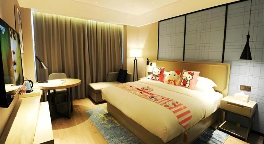 Bed in Echarm Hotel Nanning Chaoyang Square River View